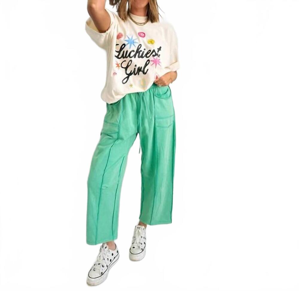 NEW ANNIEWEAR slouchy barrel pants in kelly green